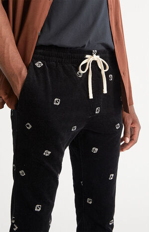 Dice Embroidered CorduroyTrouser Pants image number 2