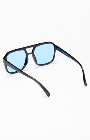 Black Liam Aviator Sunglasses image number 2