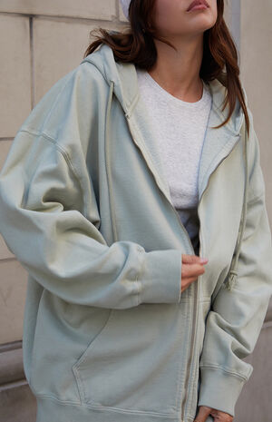 Pale Sage Full Zip Hoodie image number 2