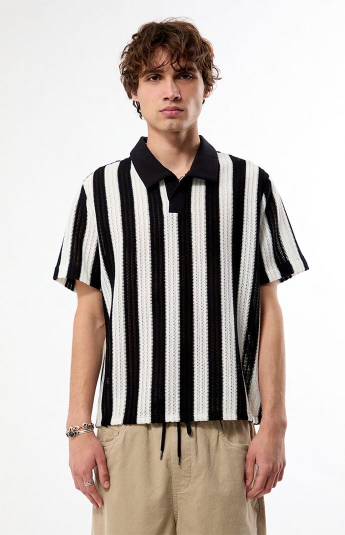 Pacsun Shade Striped Knit Polo Shirt