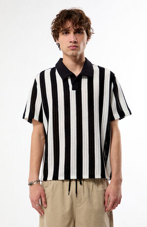 Shade Striped Knit Polo Shirt image number 2