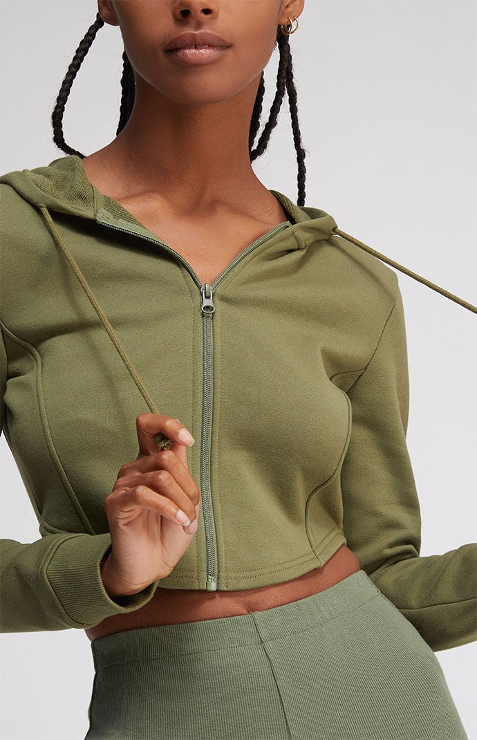 Corset zipper hoodie 2025