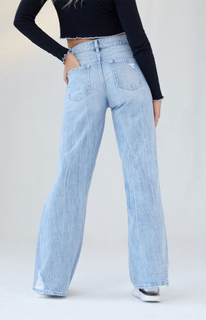 Playboy By PacSun Eco Super Distressed High Waisted Baggy Jeans | PacSun