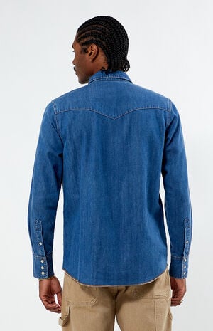 x PacSun Western Denim Long Sleeve Shirt image number 3