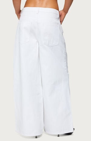 Skater Girl Washed Low Rise Jeans image number 3