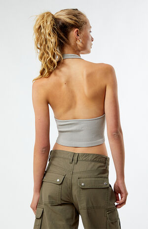 Seamless Scoop Halter Top image number 3