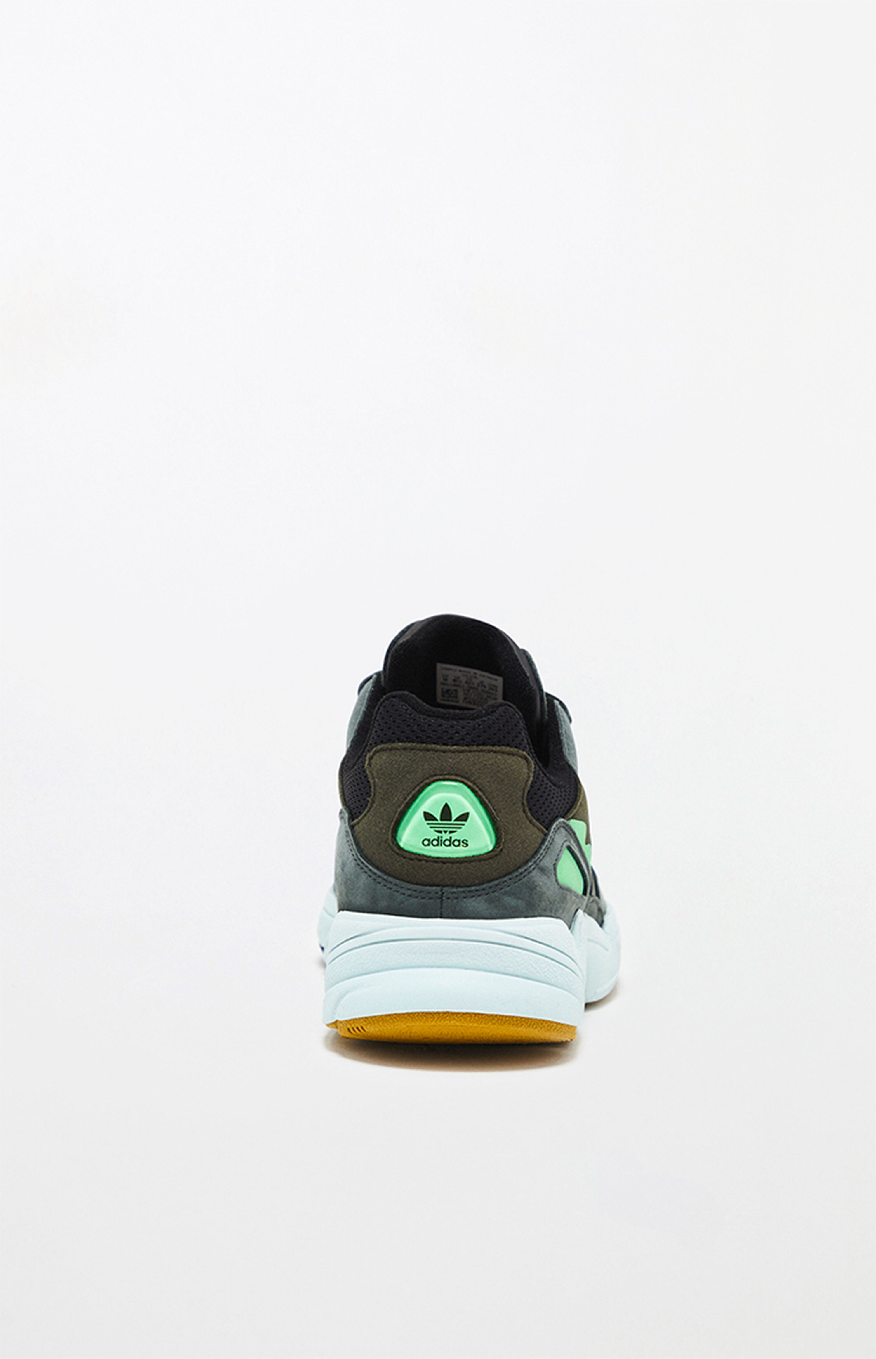 adidas Black and Green Yung-96 Shoes | PacSun | PacSun