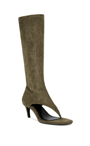 Women's Olive Faux Suede Cecile Stiletto Heels image number 2
