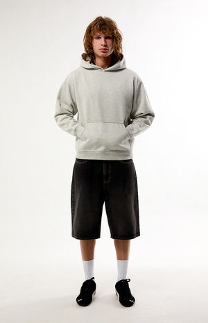 Heather Grey Snow Wash Hoodie image number 5