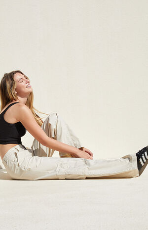 Off White Low Rise Cargo Puddle Pants image number 1