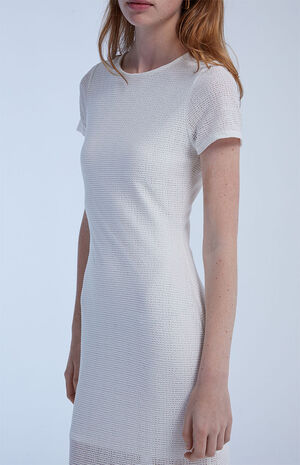 Ivory Overlay Knit Maxi Dress image number 3