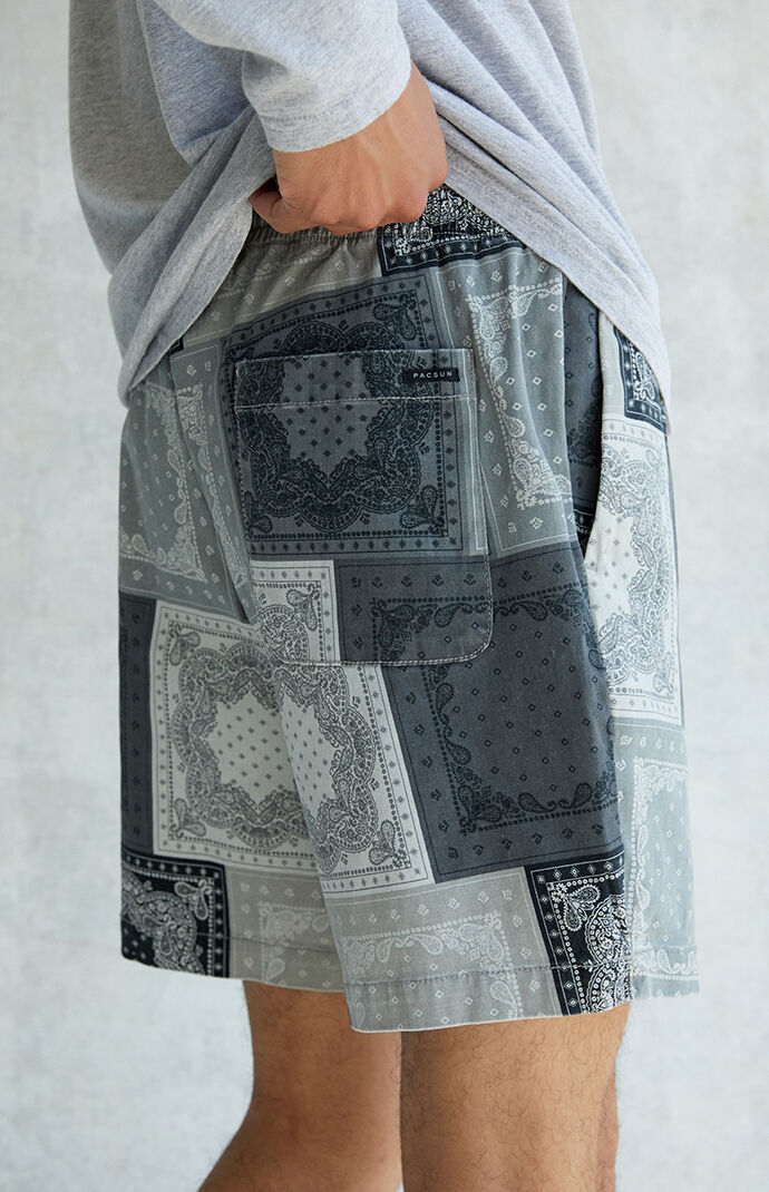Saul Black Twill Volley Shorts