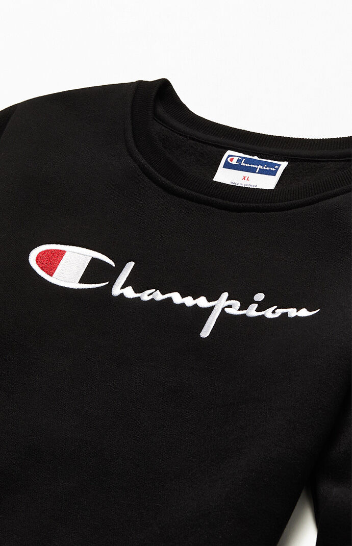 Champion small script boxy crew sweatshir outlet