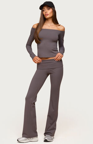 Oriane Foldover Flared Leggings image number 5