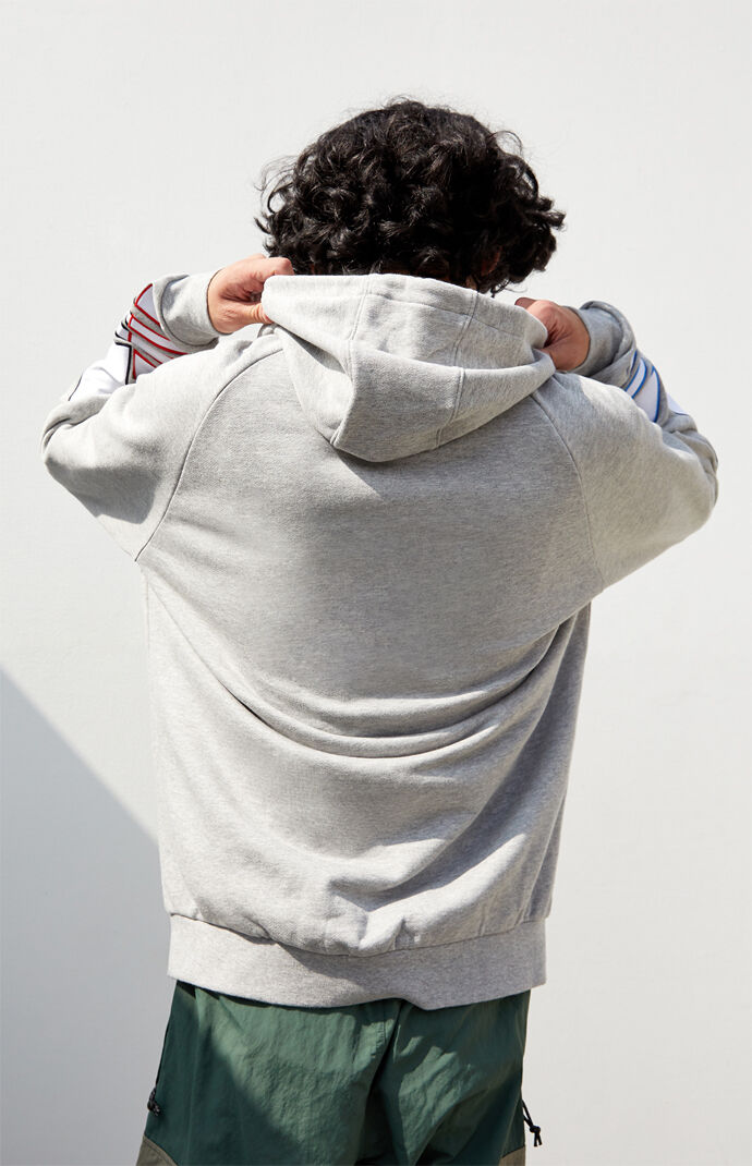 Heather Grey Tricolor Trefoil Hoodie