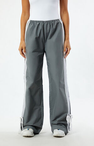 Dark Grey Wide Leg Track Pants image number 2