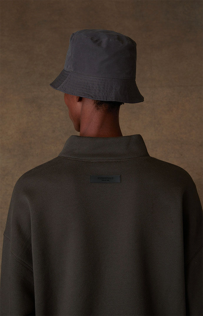 Fear of God Essentials Off Black Mock Neck Sweatshirt | PacSun