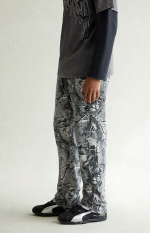 Gray Camo Straight Leg Sweatpants image number 3