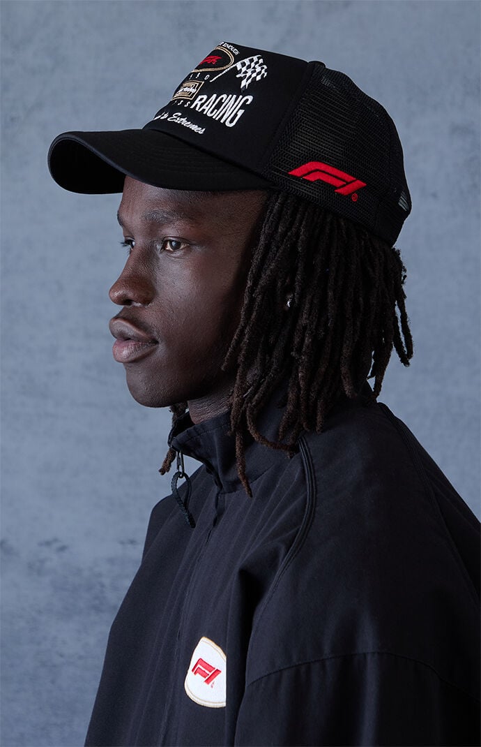 Formula 1 x Pacsun World Racing Black Snapback Hat | Pacsun