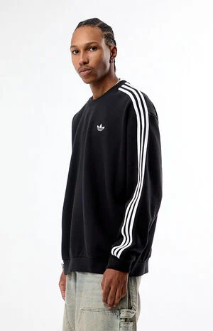 Black Adicolor 3-Stripes Oversized Sweatshirt image number 2