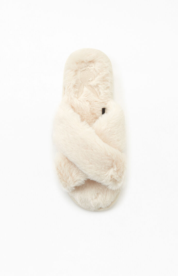 By PacSun Nude Fuzzy Slippers