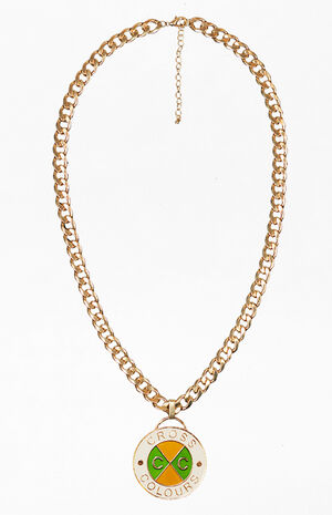 Retro Medallion Necklace image number 1