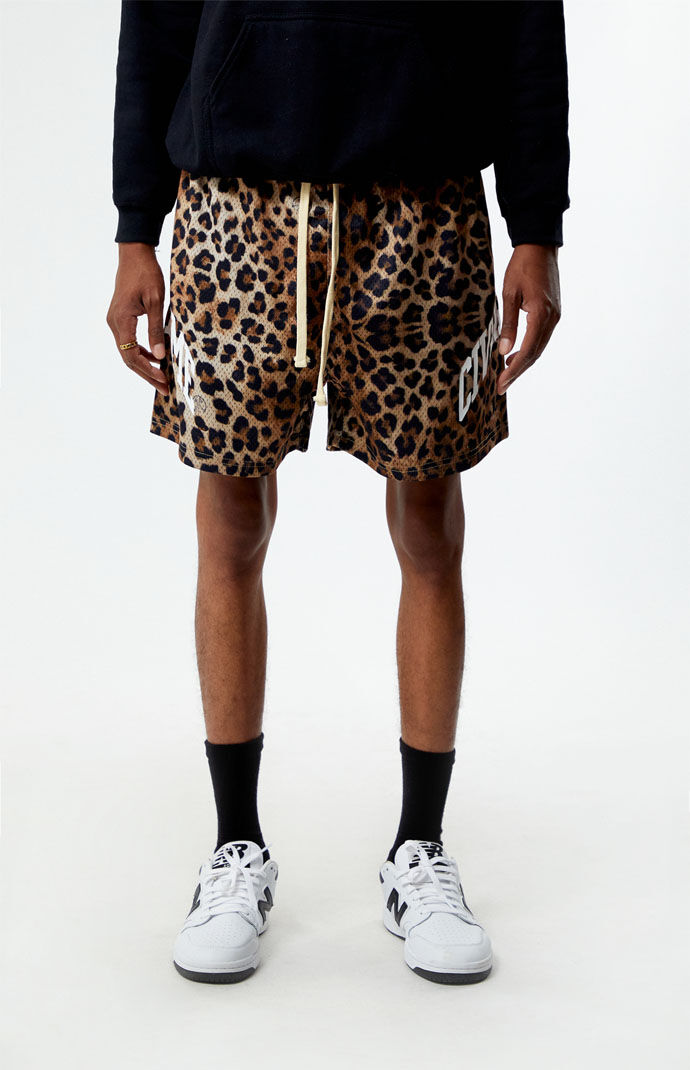 Leopard print discount basketball shorts