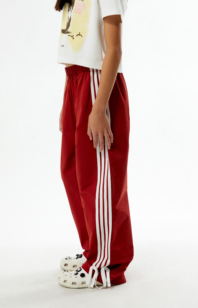 uuu HOLIDAY FLARE TRACK PANTS サイズ0 赤 レディース ファイヤーバード オーバーサイズド トラックパンツ