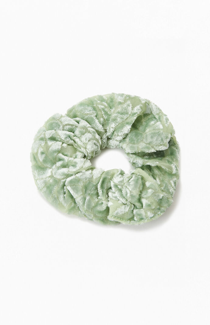 Sage Burnout Velvet Scrunchie