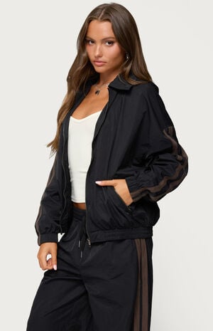 Kieran Stripey Nylon Track Jacket image number 2