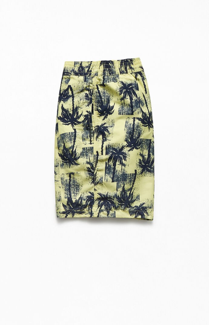 Stamped Palm 18" Swim Trunks