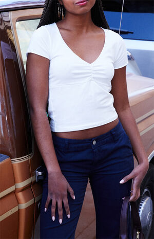 White Gina Cinched Top image number 1