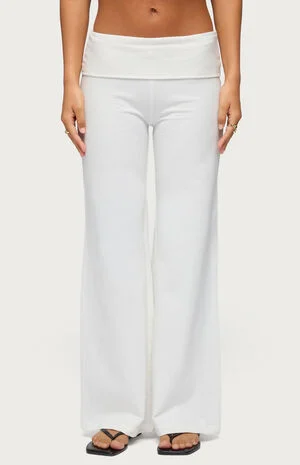Wide Leg Foldover Pants image number 1