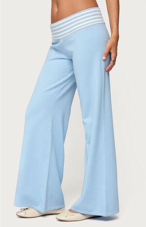 Clarisse Stripey Flared Knit Pants image number 2