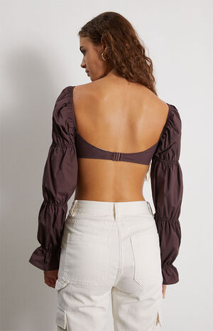 Long Sleeve Underwire Corset Top image number 4