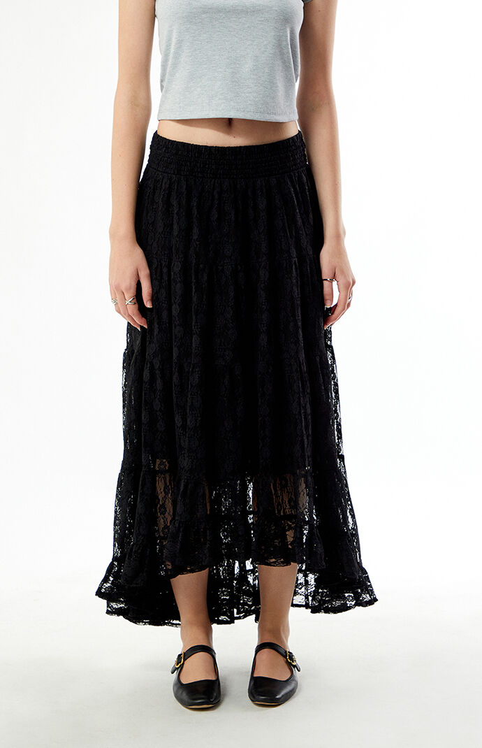 Your Favorite High-Low Lace Midi Skirt | Pacsun