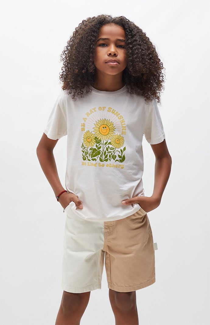 PacSun Kids Tan Two Tone Carpenter Shorts PacSun