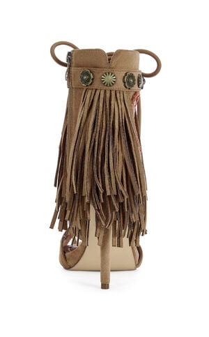 Women's Salgado Tan Fringe Stiletto Booties image number 3