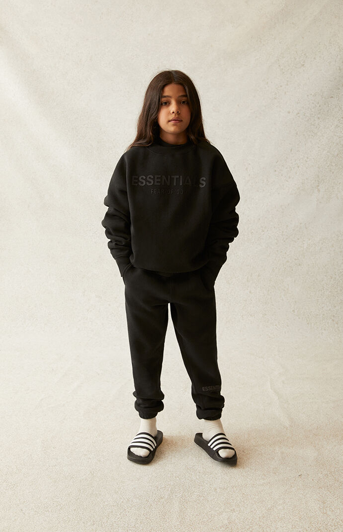 Essentials Black Crew Neck Sweatshirt