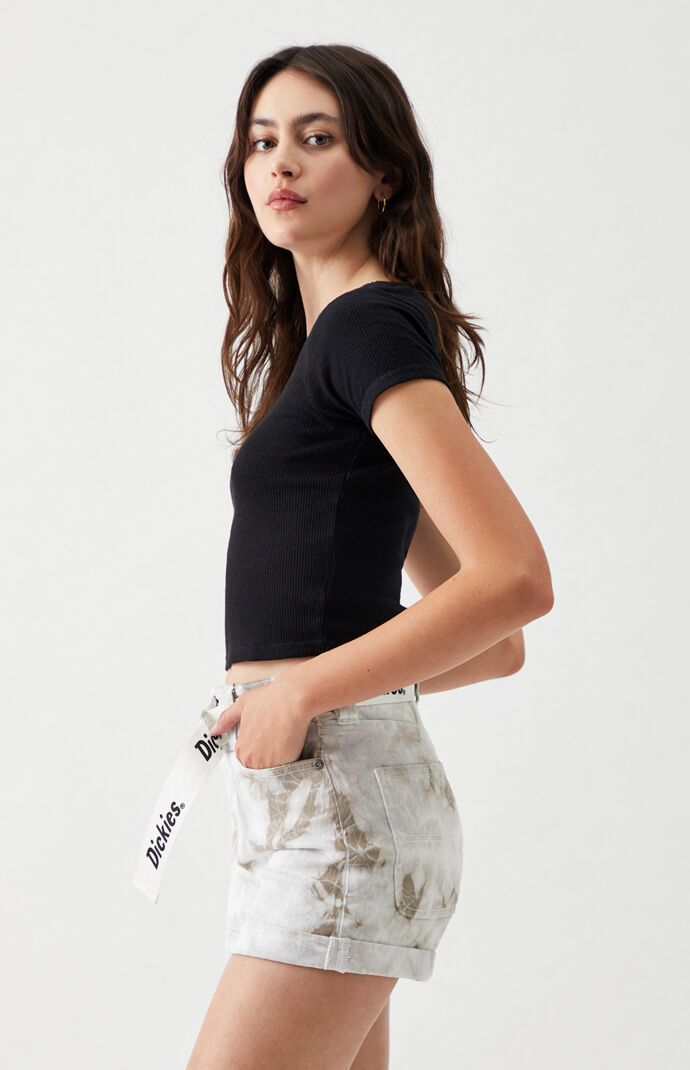 High Waisted Belted Shorts