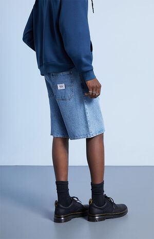 Eco Medium Blue Denim Shorts image number 4
