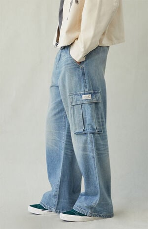 Blake Extreme Baggy Jeans Cargo Medium Blue Tint image number 3