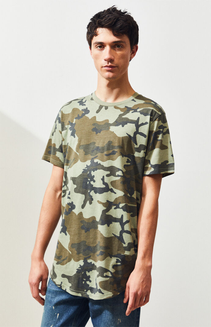 PS Basics Izzy Camo Scallop T-Shirt 