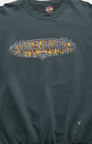 2000s Harley Davidson Green Crew Neck Sweatshirt image number 3