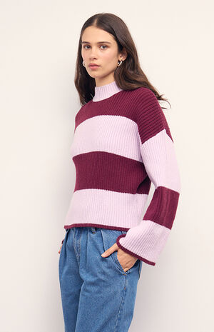 Freja Striped Chunky Knit Sweater image number 3