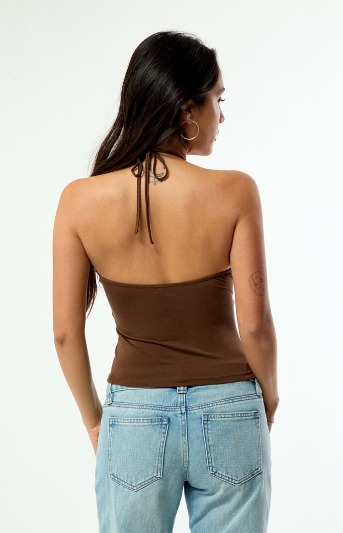 Beverly and Beck Gia Beaded Halter Top