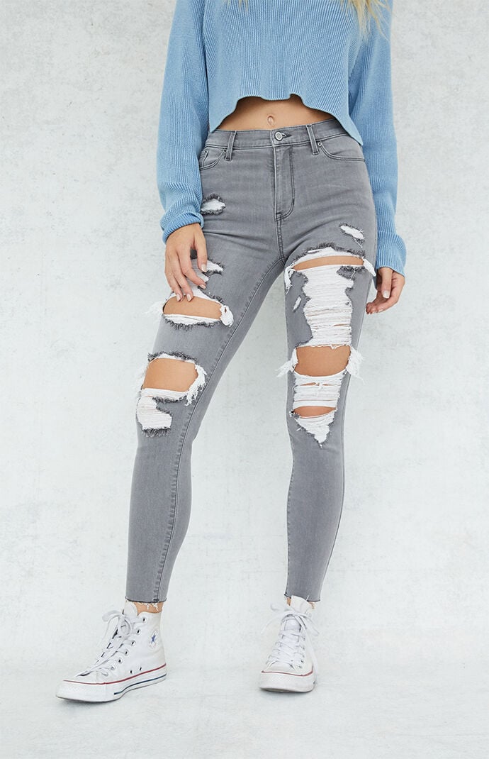 PacSun Gray High Waisted Jeggings PacSun
