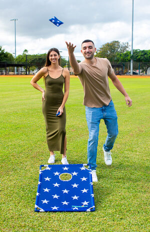 YardCandy Stars & Stripes Portable Cornhole Toss Game image number 3
