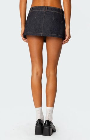 Edikted Rae Denim Mini Skort | PacSun