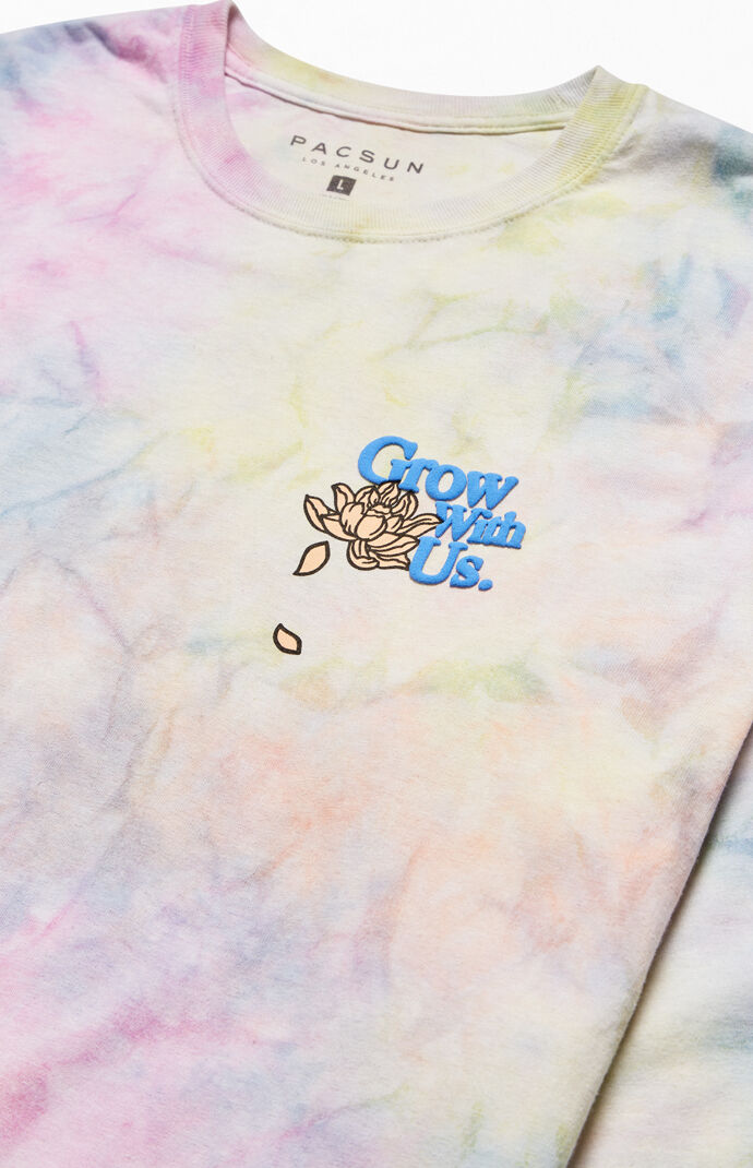 Tie-Dyed Grow With Us Long Sleeve T-Shirt